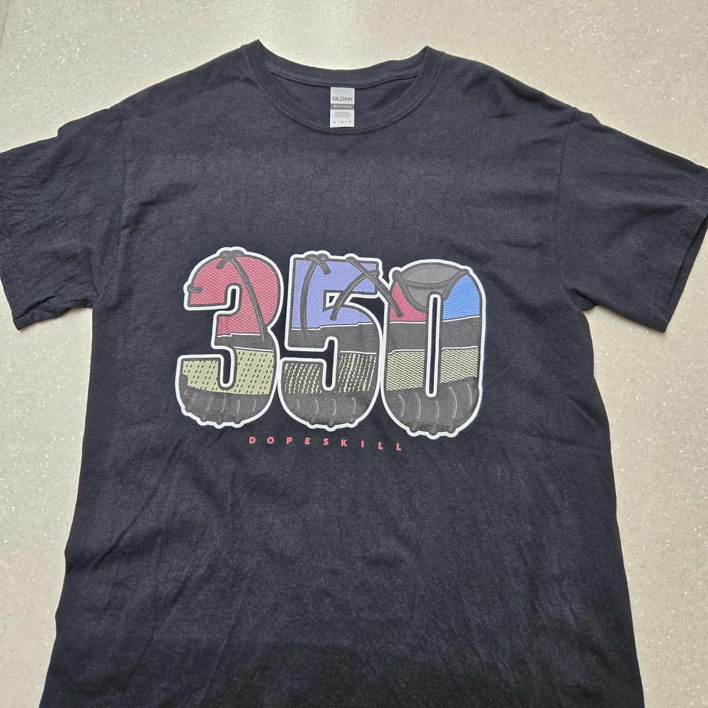 Men's Black 350 Dopeskill Graphic T-Shirt, Men's Size Med